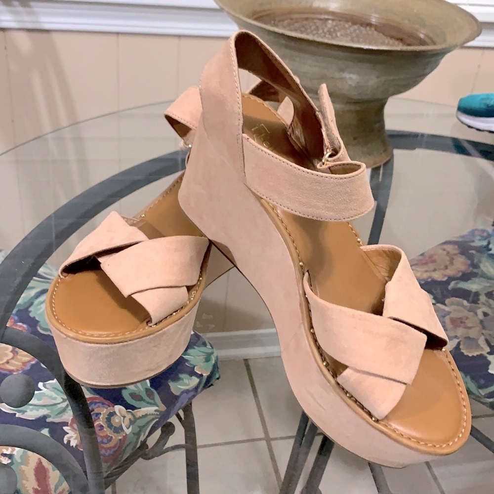 Franco Sarto Blush Platform Sandals 7.5M